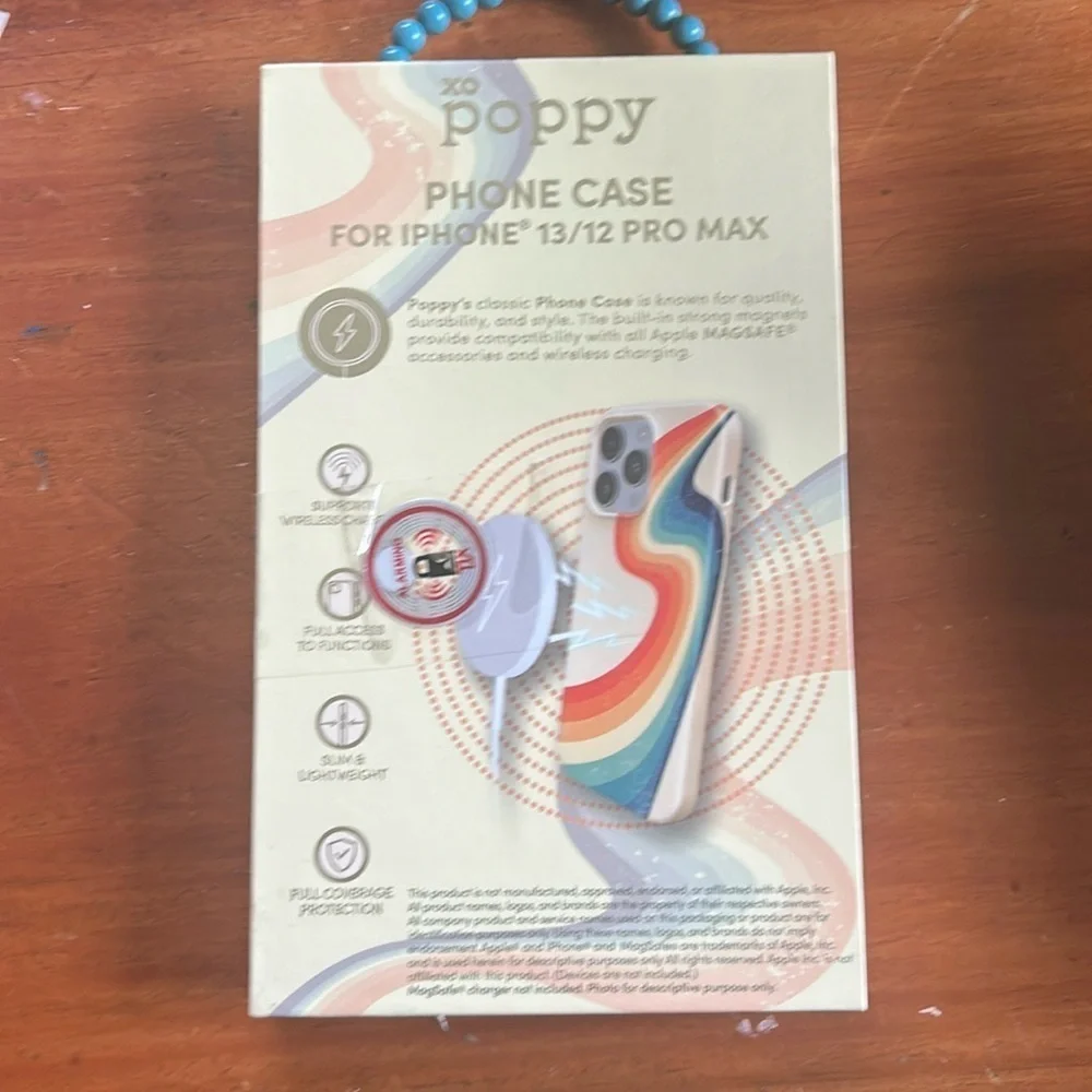 XO Poppy iPhone 13/12 Pro Max Magsafe Compatible Rainbow Durable Case